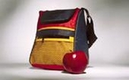 backpack and apple